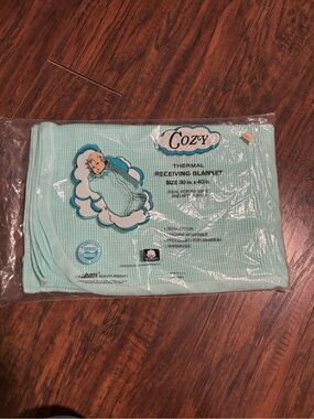 Vintage Cozy Thermal Receiving Blanket New made in USA